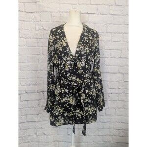 Scotch & Soda Amsterdam Unstructured Blazer Black & Daisy Print Size Sm‎
